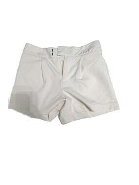 A New Day Women's High-Rise Tailored Cream Pleated Shorts Size 8